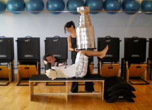 Mike Zigomanis holds Stanley Cup for Lisa Schklar